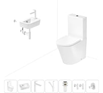 Безободковый напольный унитаз Lavinia Boho Biore Rimless в комплекте 7 в 1 202008764