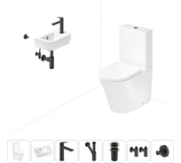 Безободковый напольный унитаз Lavinia Boho Biore Rimless в комплекте 7 в 1 202008761