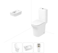 Безободковый напольный унитаз Lavinia Boho Bristol Rimless в комплекте 3 в 1 202008319