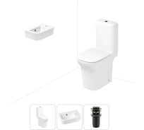 Безободковый напольный унитаз Lavinia Boho Bristol Rimless в комплекте 3 в 1 202008316