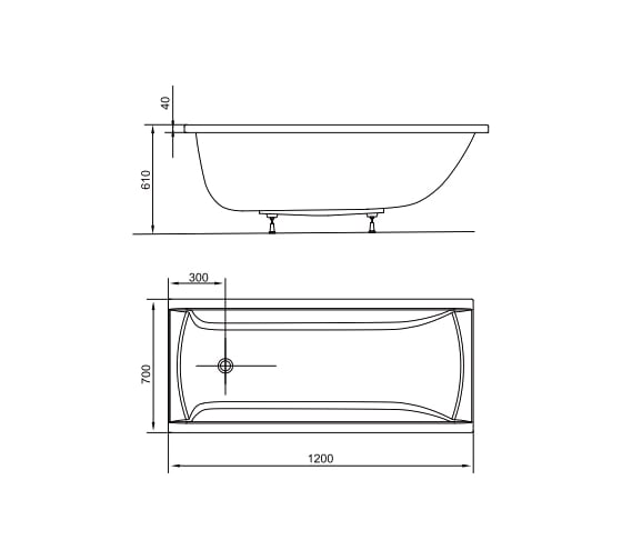 Ванна Ravak CLASSIC 120x70  белая C861000000 00000042034