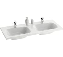 Умывальник двойной Ravak Chrome 1200 белый со скрытым переливом XJG01212000