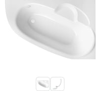 Акриловая ванна Lavinia Boho Bell Pro в наборе 2 в 1: акриловая ванна (правый разворот), слив-перелив 202010806