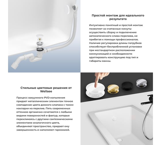 Акриловая ванна Lavinia Boho Bell Pro в наборе 4 в 1: акриловая ванна (левый разворот), каркас, экран, слив-перелив 202011171