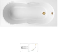 Акриловая ванна Lavinia Boho Easter Pro в наборе 2 в 1: акриловая ванна, слив-перелив 202010874