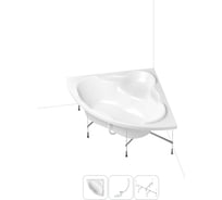 Акриловая ванна Lavinia Boho Elegant в наборе 3 в 1: акриловая ванна, каркас, слив-перелив 202010995