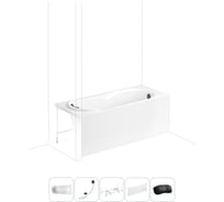 Акриловая ванна Lavinia Boho Easter Pro в наборе 5 в 1: акриловая ванна, каркас, экран, слив-перелив, подголовник 202011707