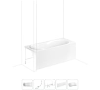 Акриловая ванна Lavinia Boho Easter Pro в наборе 5 в 1: акриловая ванна, каркас, экран, слив-перелив, подголовник 202011660