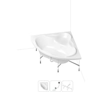 Акриловая ванна Lavinia Boho Elegant в наборе 3 в 1: акриловая ванна, каркас, слив-перелив 202011042