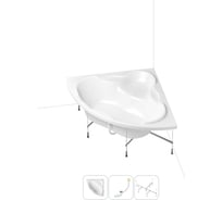 Акриловая ванна Lavinia Boho Elegant в наборе 3 в 1: акриловая ванна, каркас, слив-перелив 202011088