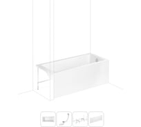 Акриловая ванна Lavinia Boho Element в наборе 4 в 1: акриловая ванна, каркас, экран, слив-перелив 202011107