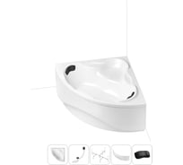 Акриловая ванна Lavinia Boho Elegant в наборе 5 в 1: акриловая ванна, каркас, экран, слив-перелив, подголовник 202011736