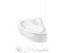 Акриловая ванна Lavinia Boho Elegant в наборе 5 в 1: акриловая ванна, каркас, экран, слив-перелив, подголовник 202011690