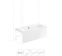 Акриловая ванна Lavinia Boho Evan в наборе 4 в 1: акриловая ванна, каркас, экран, слив-перелив 202011111