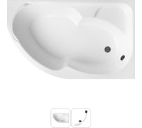 Акриловая ванна Lavinia Boho Grance Hill в наборе 2 в 1: акриловая ванна (правый разворот), слив-перелив 202010856