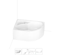 Акриловая ванна Lavinia Boho Grance Hill в наборе 4 в 1: акриловая ванна (левый разворот), каркас, экран, слив-перелив 202011131