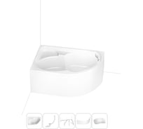 Акриловая ванна Lavinia Boho Grance Hill в наборе 5 в 1: акриловая ванна (левый разворот), каркас, экран, слив-перелив, подголовник 202011687