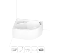 Акриловая ванна Lavinia Boho Grance Hill в наборе 5 в 1: акриловая ванна (левый разворот), каркас, экран, слив-перелив, подголовник 202011641