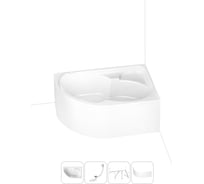 Акриловая ванна Lavinia Boho Grance Hill в наборе 4 в 1: акриловая ванна (правый разворот), каркас, экран, слив-перелив 202011132