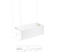 Акриловая ванна Lavinia Boho One в наборе 4 в 1: акриловая ванна, каркас, экран, слив-перелив 202011250