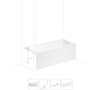 Акриловая ванна Lavinia Boho One в наборе 4 в 1: акриловая ванна, каркас, экран, слив-перелив 202011159