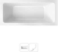 Акриловая ванна Lavinia Boho Pure в наборе 2 в 1: акриловая ванна, слив-перелив 202010796