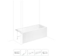 Акриловая ванна Lavinia Boho One в наборе 5 в 1: акриловая ванна, каркас, экран, слив-перелив, подголовник 202011669