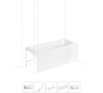 Акриловая ванна Lavinia Boho Pure в наборе 5 в 1: акриловая ванна, каркас, экран, слив-перелив, подголовник 202011674