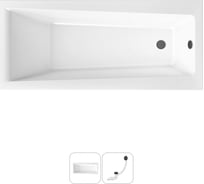 Акриловая ванна Lavinia Boho Rock в наборе 2 в 1: акриловая ванна, слив-перелив 202010844