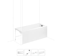 Акриловая ванна Lavinia Boho Rock в наборе 4 в 1: акриловая ванна, каркас, экран, слив-перелив 202011212