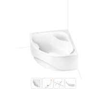 Акриловая ванна Lavinia Boho Aveo в наборе 4 в 1: акриловая ванна, каркас, экран, слив-перелив 202011274