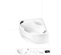 Акриловая ванна Lavinia Boho Aveo в наборе 5 в 1: акриловая ванна, каркас, экран, слив-перелив, подголовник 202011738