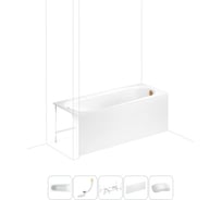 Акриловая ванна Lavinia Boho Biore в наборе 5 в 1: акриловая ванна, каркас, экран, слив-перелив, подголовник 202011744