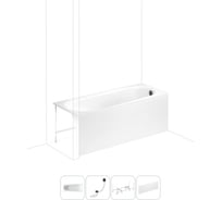 Акриловая ванна Lavinia Boho Biore в наборе 4 в 1: акриловая ванна, каркас, экран, слив-перелив 202011188