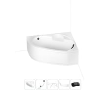 Акриловая ванна Lavinia Boho Bell Pro в наборе 5 в 1: акриловая ванна (правый разворот), каркас, экран, слив-перелив, подголовник 202011728