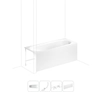 Акриловая ванна Lavinia Boho Biore в наборе 4 в 1: акриловая ванна, каркас, экран, слив-перелив 202011140