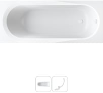 Акриловая ванна Lavinia Boho Biore в наборе 2 в 1: акриловая ванна, слив-перелив 202010774