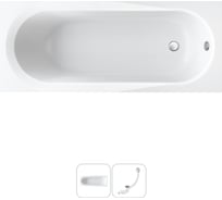 Акриловая ванна Lavinia Boho Biore в наборе 2 в 1: акриловая ванна, слив-перелив 202010726