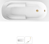 Акриловая ванна Lavinia Boho Bristol в наборе 2 в 1: акриловая ванна, слив-перелив 202010867