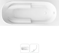 Акриловая ванна Lavinia Boho Bristol в наборе 2 в 1: акриловая ванна, слив-перелив 202010777