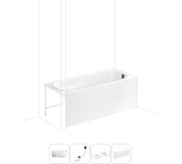 Акриловая ванна Lavinia Boho Bristol в наборе 4 в 1: акриловая ванна, каркас, экран, слив-перелив 202011189