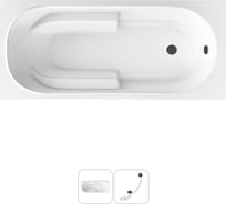 Акриловая ванна Lavinia Boho Bristol в наборе 2 в 1: акриловая ванна, слив-перелив 202010821