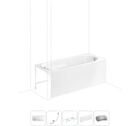 Акриловая ванна Lavinia Boho Bristol в наборе 5 в 1: акриловая ванна, каркас, экран, слив-перелив, подголовник 202011607