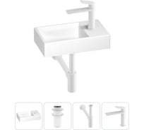 Маленькая раковина для ванной комнаты или туалета Wellsee WC Area в наборе 4 в 1 202011816