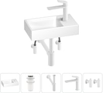 Маленькая раковина для ванной комнаты или туалета Wellsee WC Area в наборе 5 в 1 202011844