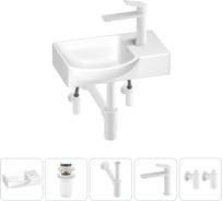 Маленькая раковина для ванной комнаты или туалета Wellsee WC Area в наборе 5 в 1 202011860