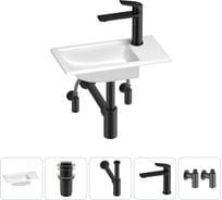 Маленькая раковина для ванной комнаты или туалета Wellsee WC Area в наборе 5 в 1 202011850