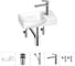 Маленькая раковина для ванной комнаты или туалета Wellsee WC Area в наборе 5 в 1 202011857 1