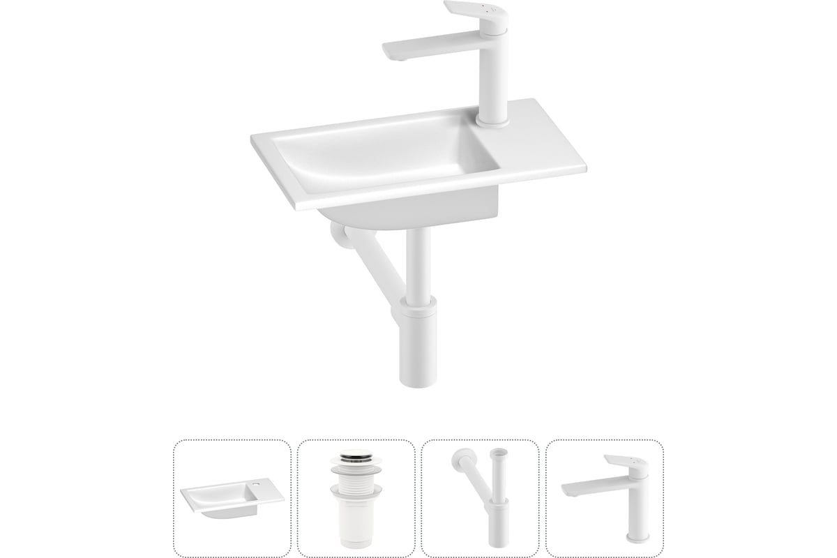 Маленькая раковина для ванной комнаты или туалета Wellsee WC Area в ...