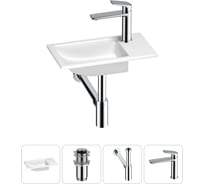 Маленькая раковина для ванной комнаты или туалета Wellsee WC Area в наборе 4 в 1 202011825